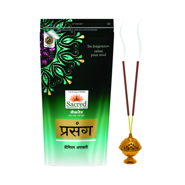 Sacred Prasang Premium Agarbatti Zipper (130 Gram)