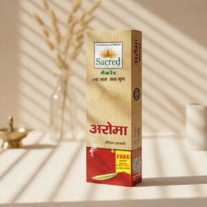 Sacred Aroma Incense Sticks Eco Pack (100 Gram) + Free Pack of Dhoopstick