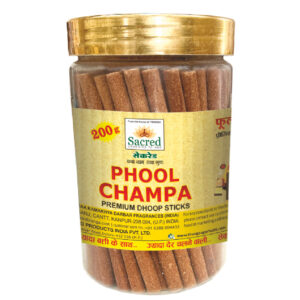 Sacred Phool Champa Premium Dhoop Sticks Jar (200 Gram)