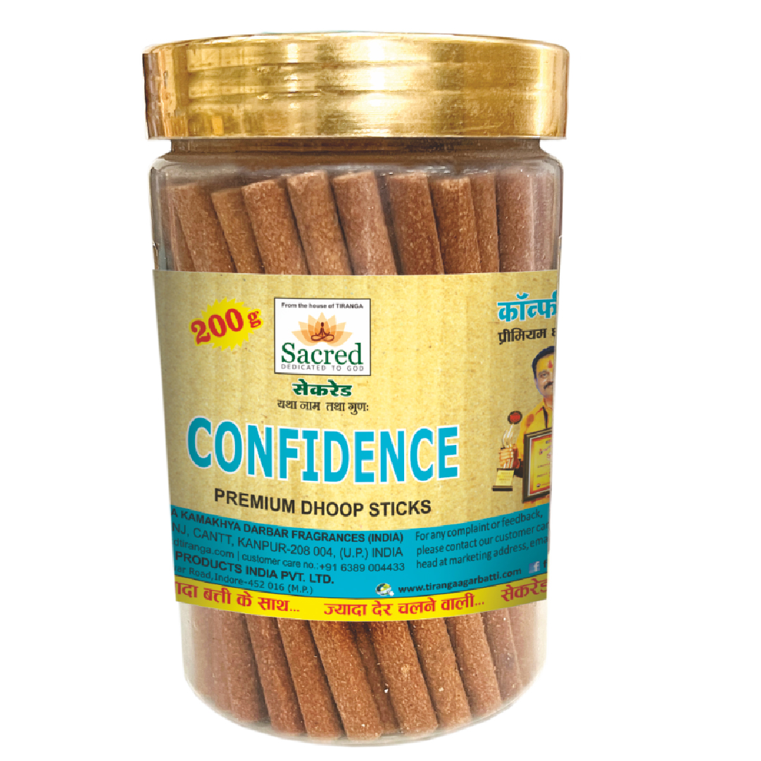 Sacred Confidence Premium Dhoop Sticks Jar (200 Gram)