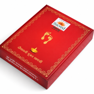 Sacred Mini Diwali Poojan Kit red box – 32-item Lakshmi Ganesh Kuber pooja kit